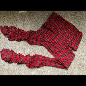 Plaid Scrunch Pants. Size Small. Worn once